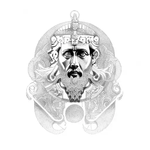 stoic with Marcus Aurelius tattoo design idea