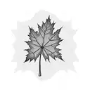 palm tree with maple leafs falling tattoo design idea