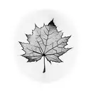 palm tree with maple leafs falling tattoo design idea