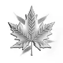maple leaf palm tree tattoo design idea