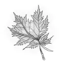 maple leaf palm tree tattoo design idea