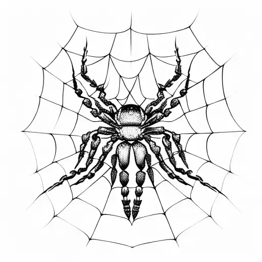 Spider Web tattoo design idea