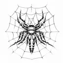 Spider Web tattoo design idea