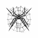 Spider Web tattoo design idea