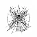 Spider Web tattoo design idea