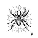 Spider Web tattoo design idea