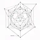 metatron cube inf loop fading out  tattoo design idea