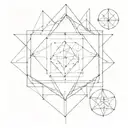 metatron cube inf loop fading out  tattoo design idea