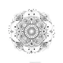Mandala with Flowers oval  tattoo design idea