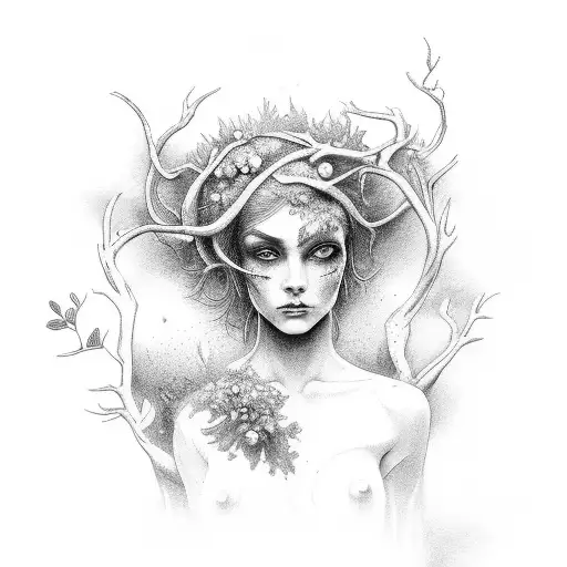 dryad tattoo design idea