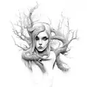 dryad tattoo design idea