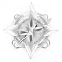 wind rose, four elements, koi carp tattoo design idea