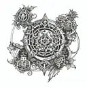 Incorporate elements from Elden Ring into a gaming-themed sleeve tattoo tattoo design idea