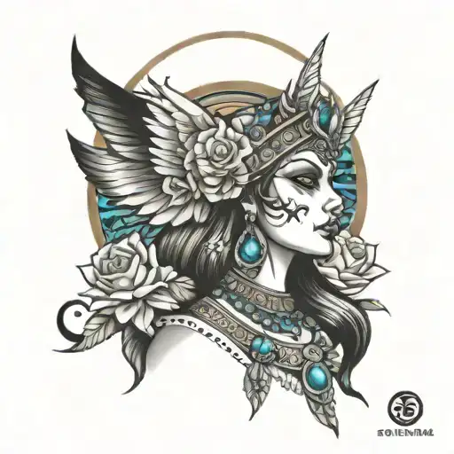 diosa egipcia maat tattoo design idea