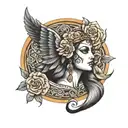 diosa egipcia maat tattoo design idea