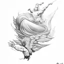 falling Icarus  tattoo design idea