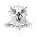 falling Icarus  tattoo design idea