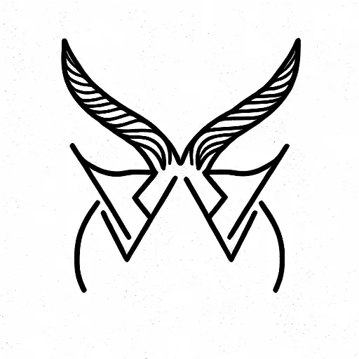 devil horns tattoo design idea