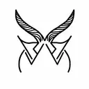 devil horns tattoo design idea