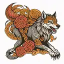 viking wolf tattoo design idea