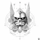 black templar tattoo design idea