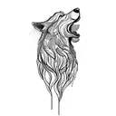 the head of a wolf tattoo design idea