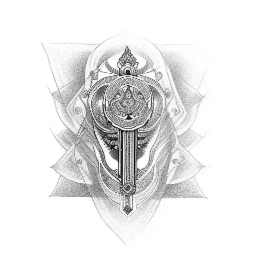 Khanda Icon  Download in Line Style