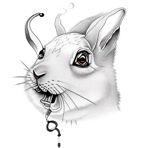 bad bunny  tattoo design idea