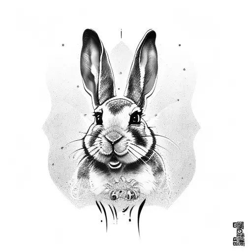 bad bunny  tattoo design idea