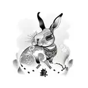 bad bunny  tattoo design idea