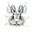 bad bunny  tattoo design idea