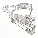mordecai and rigby from regular show driving the car from juice wrlds second album cover tattoo design idea