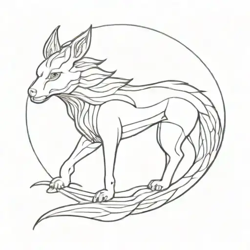fantasy creature tattoo design idea