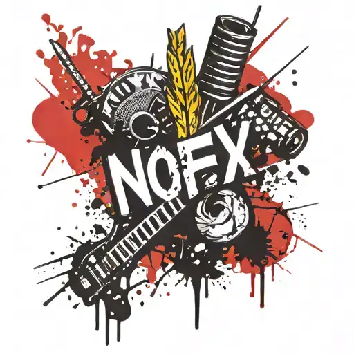 nofx logo surrounded tattoo design idea