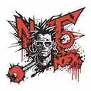 nofx logo morphing tattoo design idea