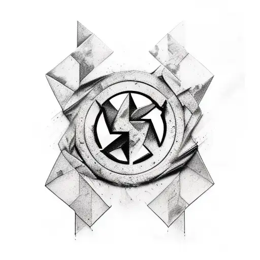 linkin park logo and hibryd theory album tattoo design idea