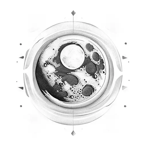 Moon tattoo design idea