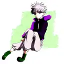 Hunter x hunter killua zoldik with purple eyes tattoo design idea