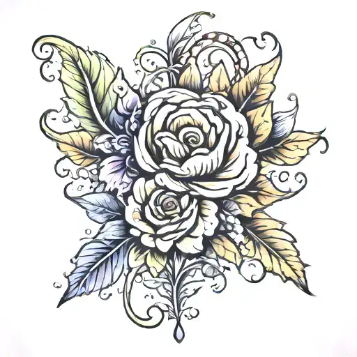 virgo flower   tattoo design idea
