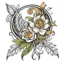 virgo flower   tattoo design idea