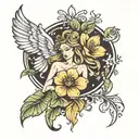 virgo flower   tattoo design idea