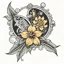 virgo flower   tattoo design idea