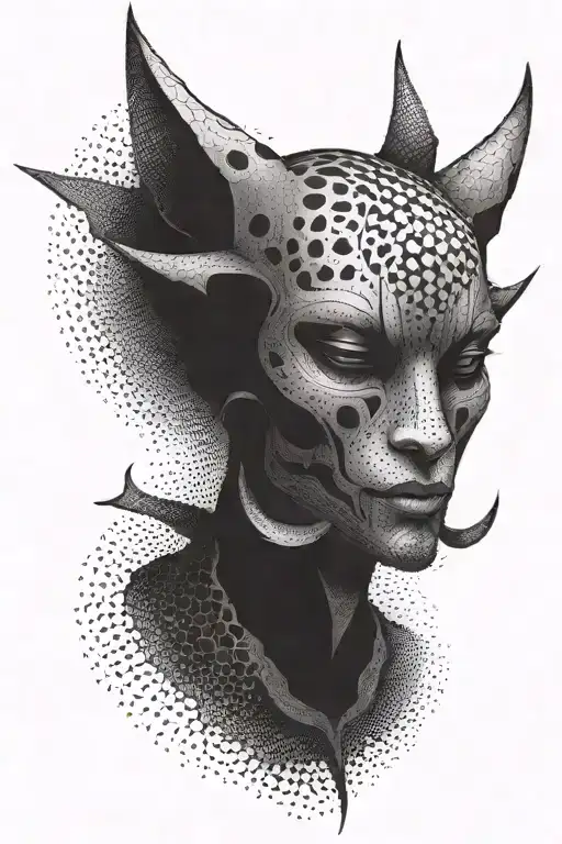 the all knowing watching form shadows representing the client tattoo design idea