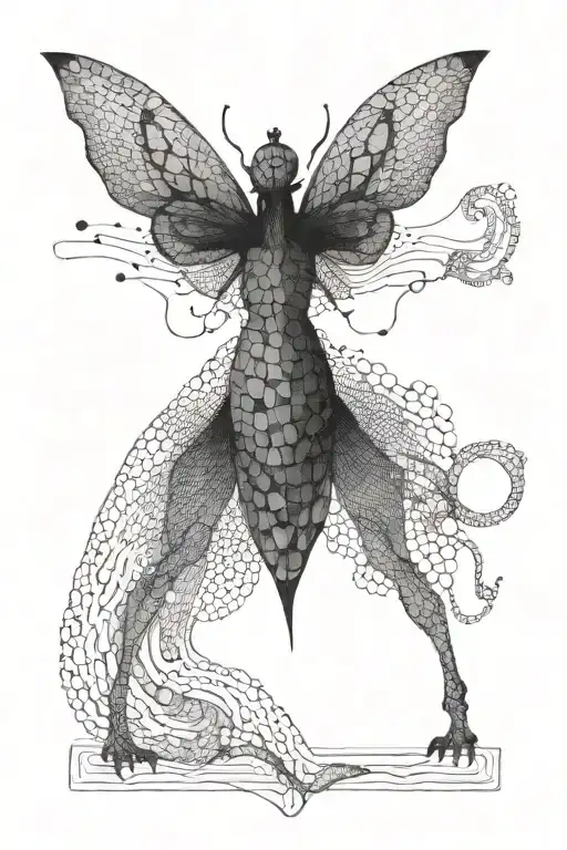 the all knowing watching form shadows projected tattoo design idea