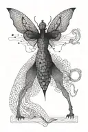 the all knowing watching form shadows projected tattoo design idea