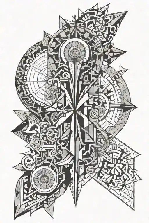 ornemental arm sleeve tattoo design idea