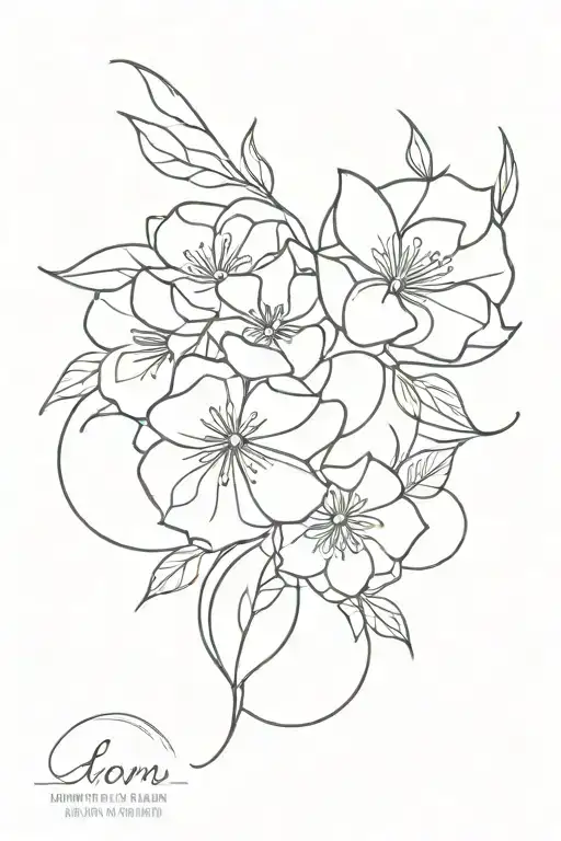 Continuous Line Temporary Tattoo design tattoo design idea