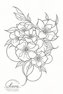 Continuous Line Temporary Tattoo design tattoo design idea