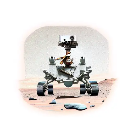 mars Rover saying "it's getting dark and my battery is dying" depressed tattoo design idea