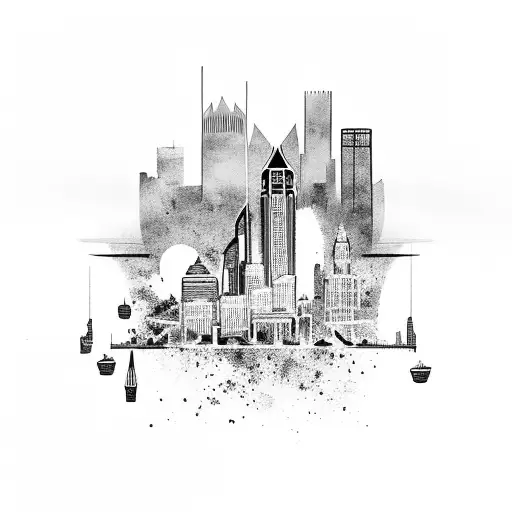 Baltimore Skyline tattoo design idea